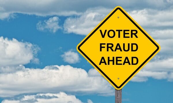 Voter Fraud Ahead Warning Sign